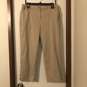 SALE Loft Khaki Curvy Crop Capris Size 8